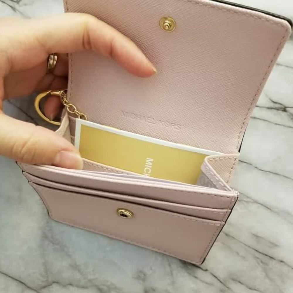NWT Michael Kors Light Pink Card Holder Wallet - Picture 5 of 6